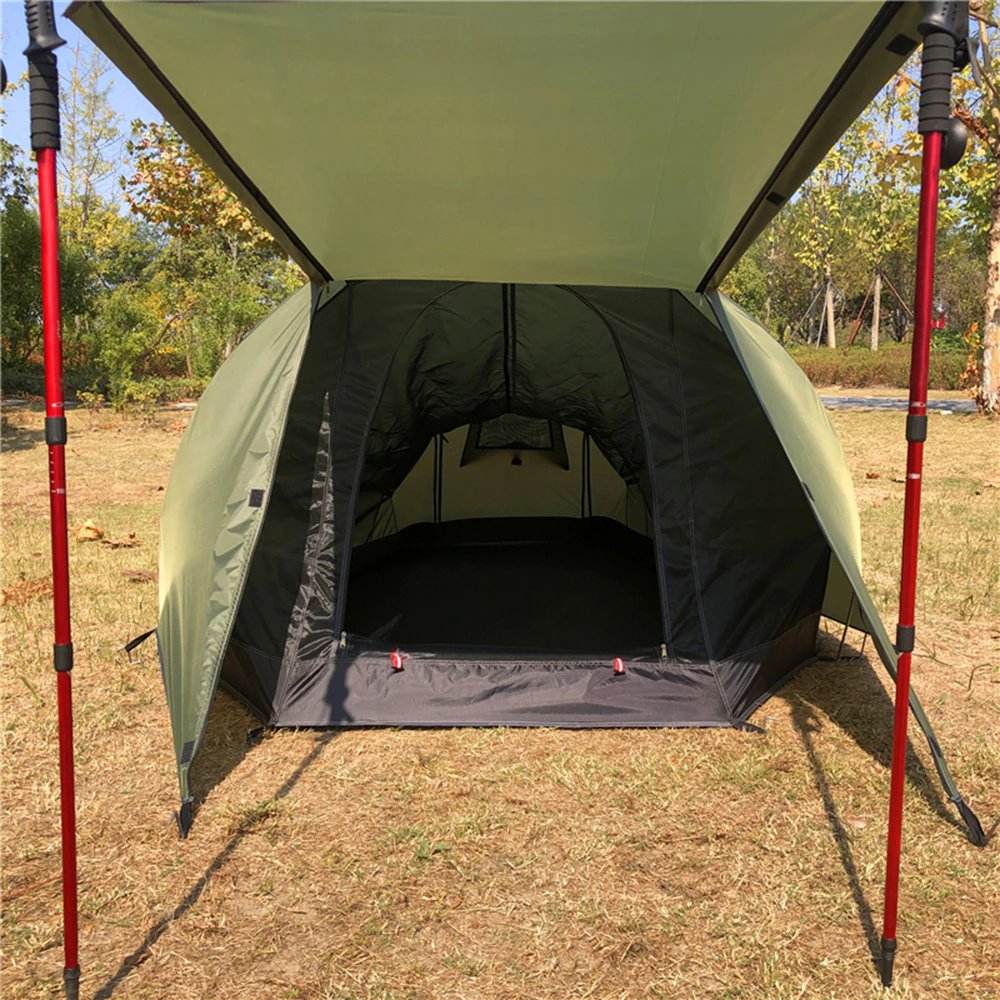 Cheap Goat Tents Ultralight Dual Layer Waterproof Sleeping Bag Tent 2 Person Outdoor Camping Tent Aluminum Pole Tourist Tent Hiking Backpack Tent   